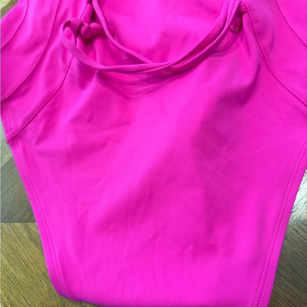 TA3 Brazilian Lifty Shaping Fuchsia Lace-Up One Piece Swimsuit - Picture 7 of 8